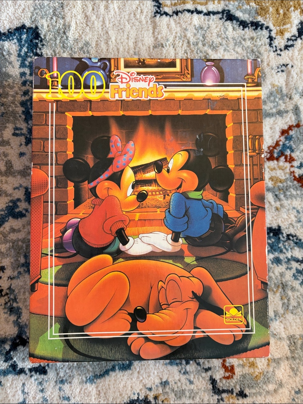 Disney Friends Mickey & Minnie Fireplace Puzzle 100 pieces